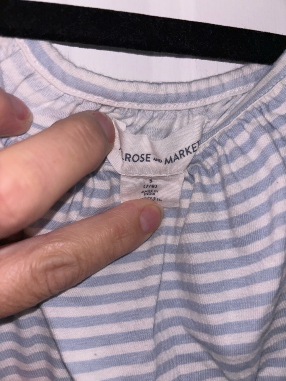 Melrose and Market Blue and White Striped Kids One-Piece